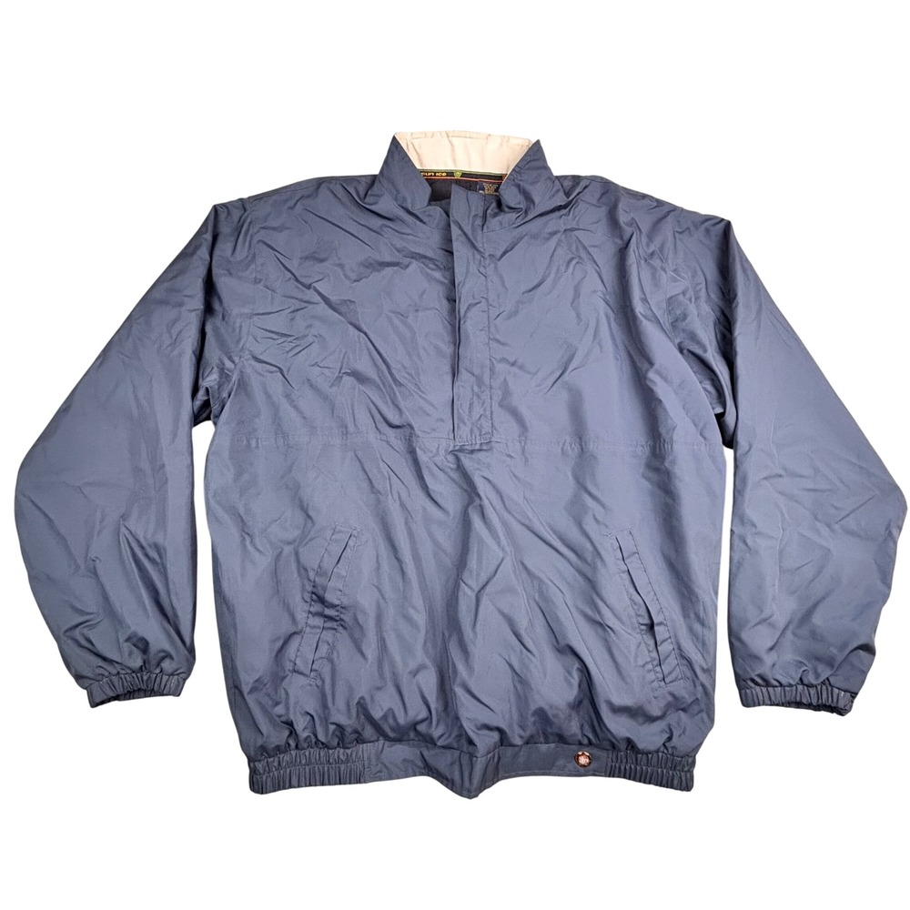 Sun Ice Golf Windbreaker Jacket Mens XL Navy Blue 1/4 Zip Pullover Style 2414